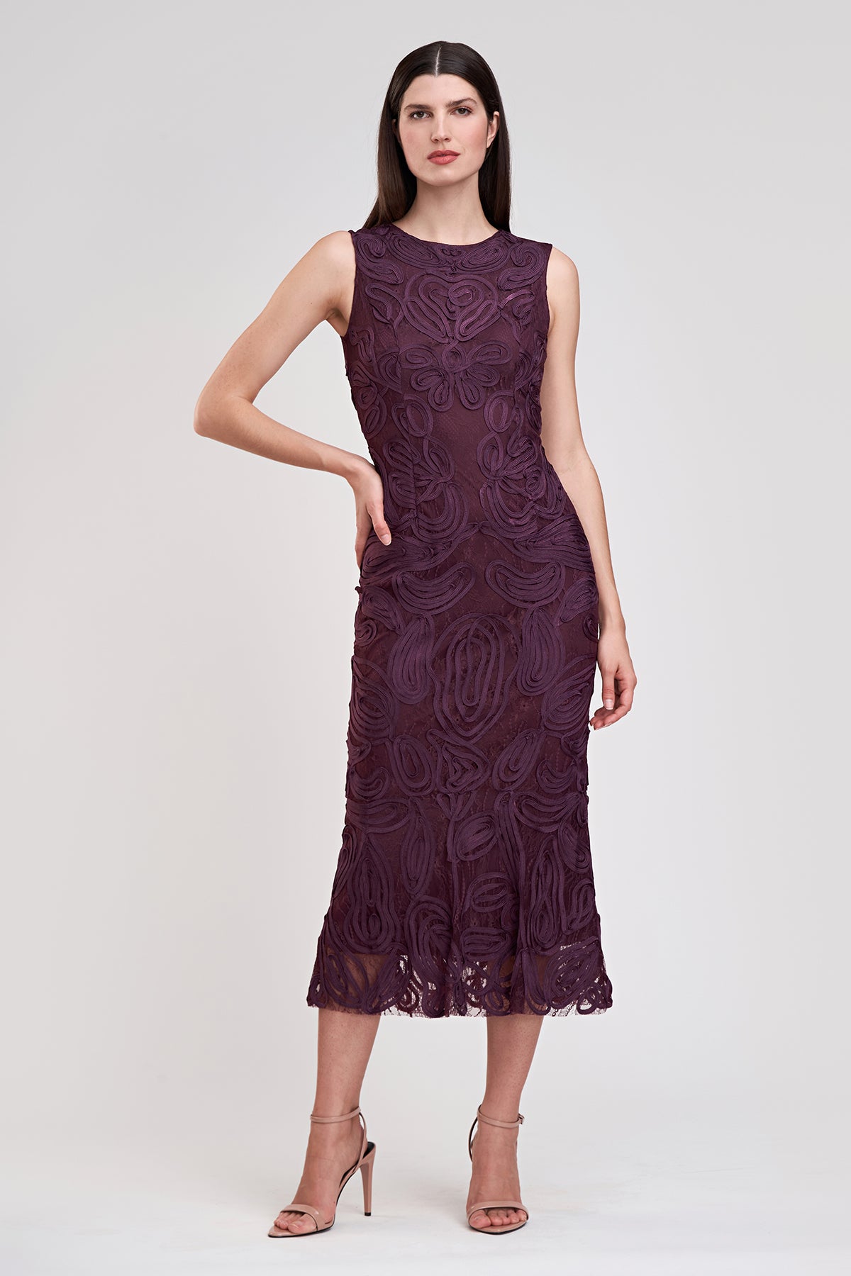Meli Soutache Tea Length Dress – JS Collections