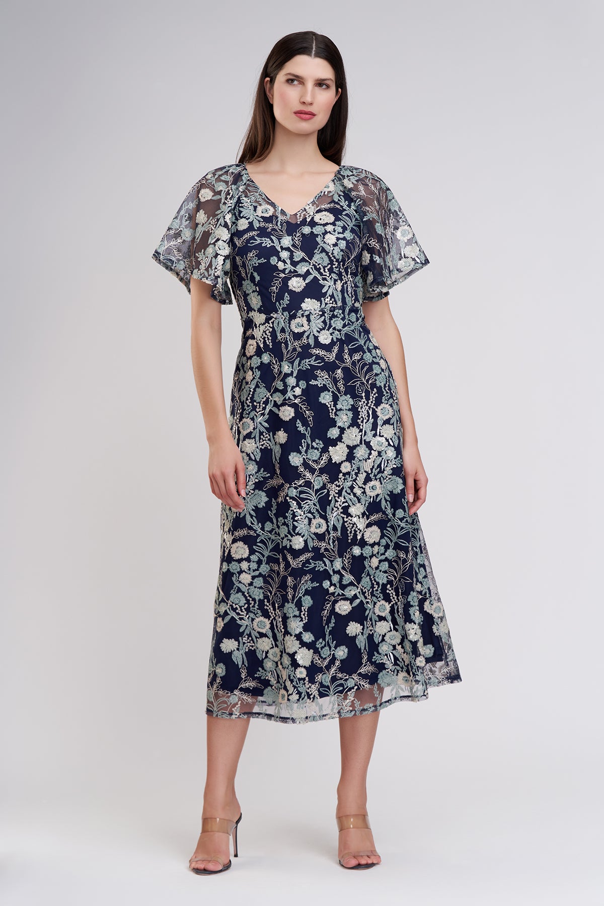 Elsie T-Length Dress – JS Collections