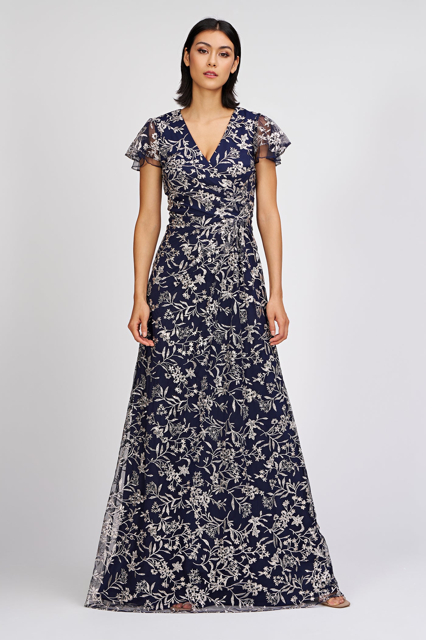 Skylar Flutter Sleeve Gown JS Collections Skylar Flutter Sleeve Gown JS Collections