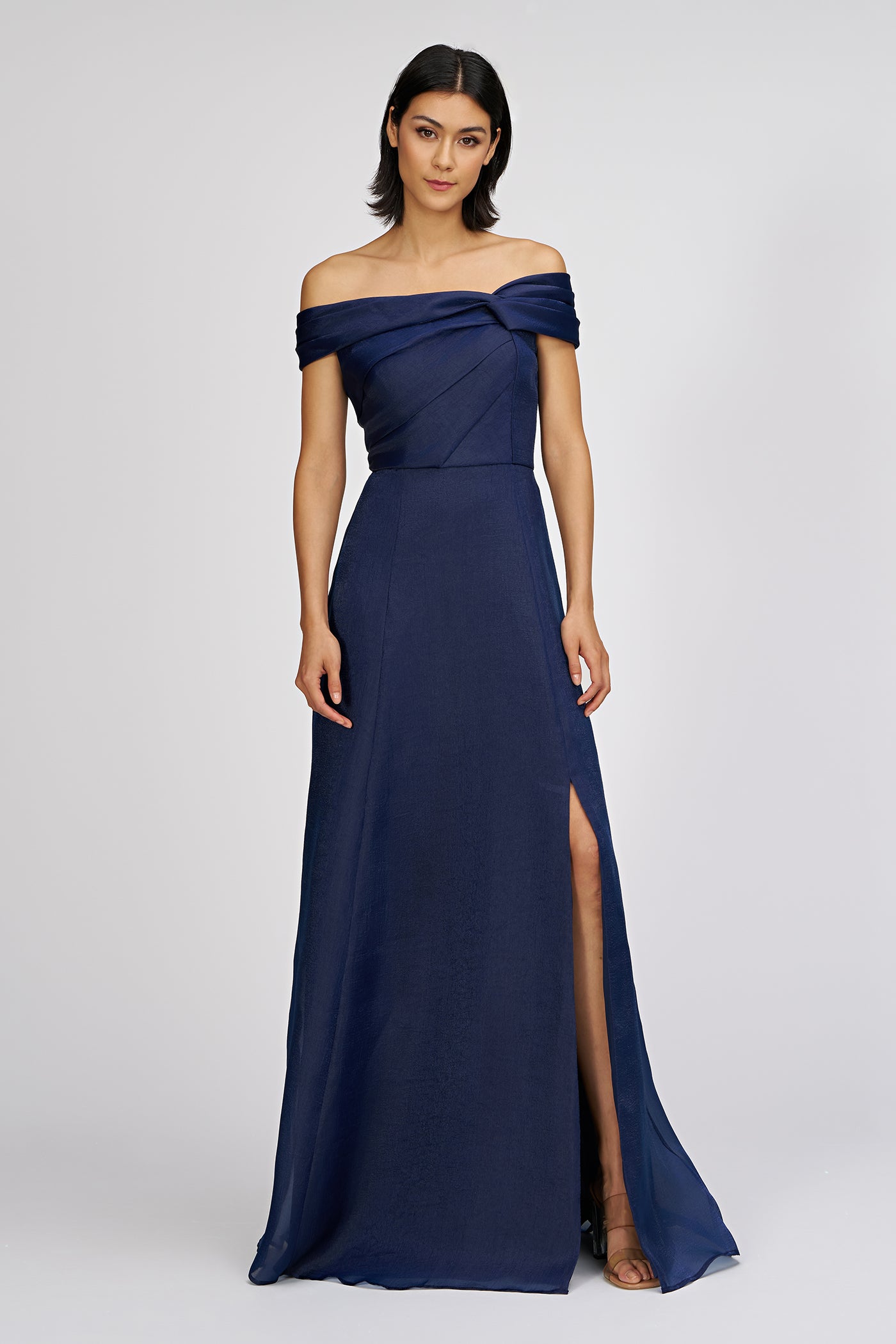 navy blue organza dress Isadora Organza Gown