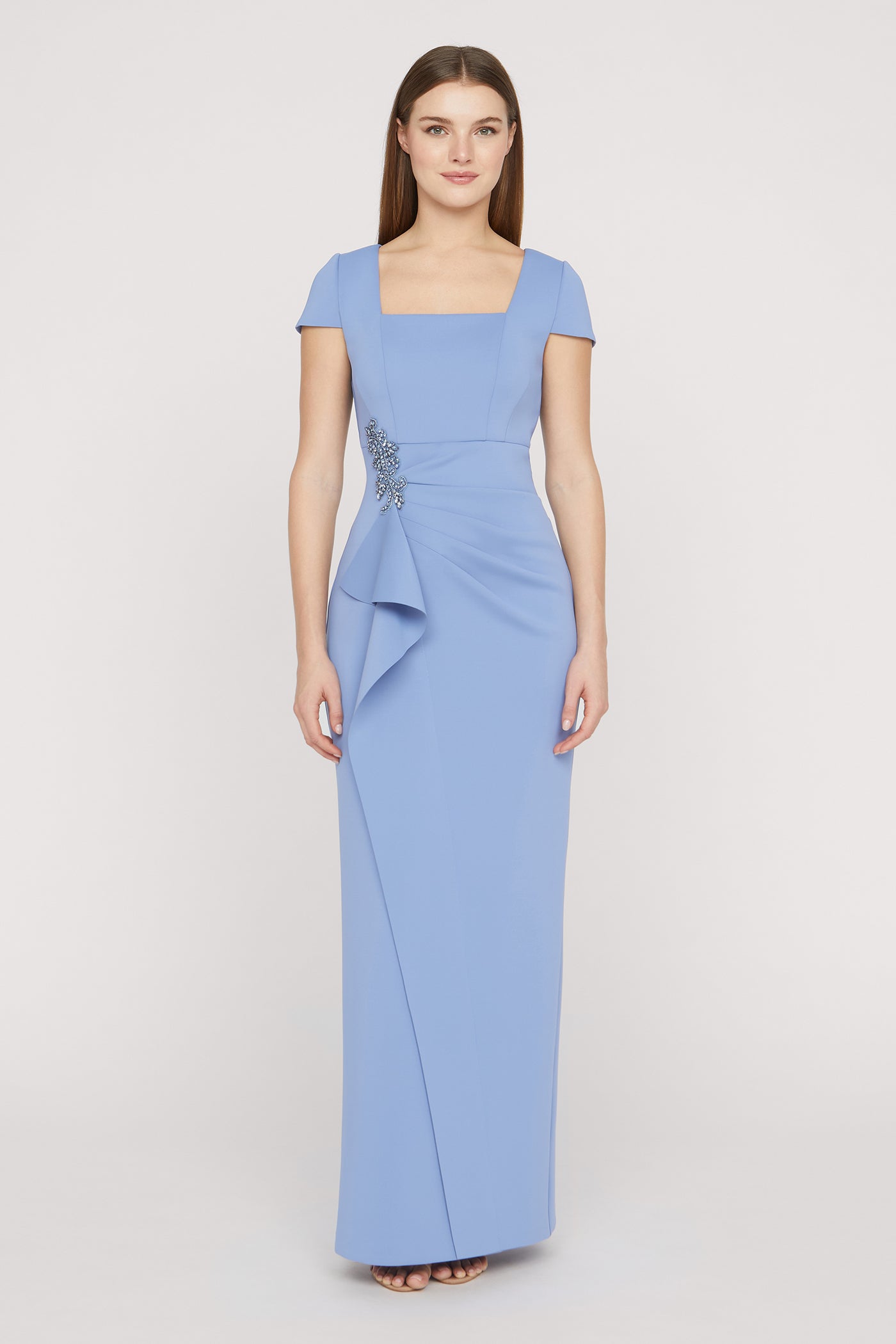 matilda blue dress Matilda Beaded Detail Gown