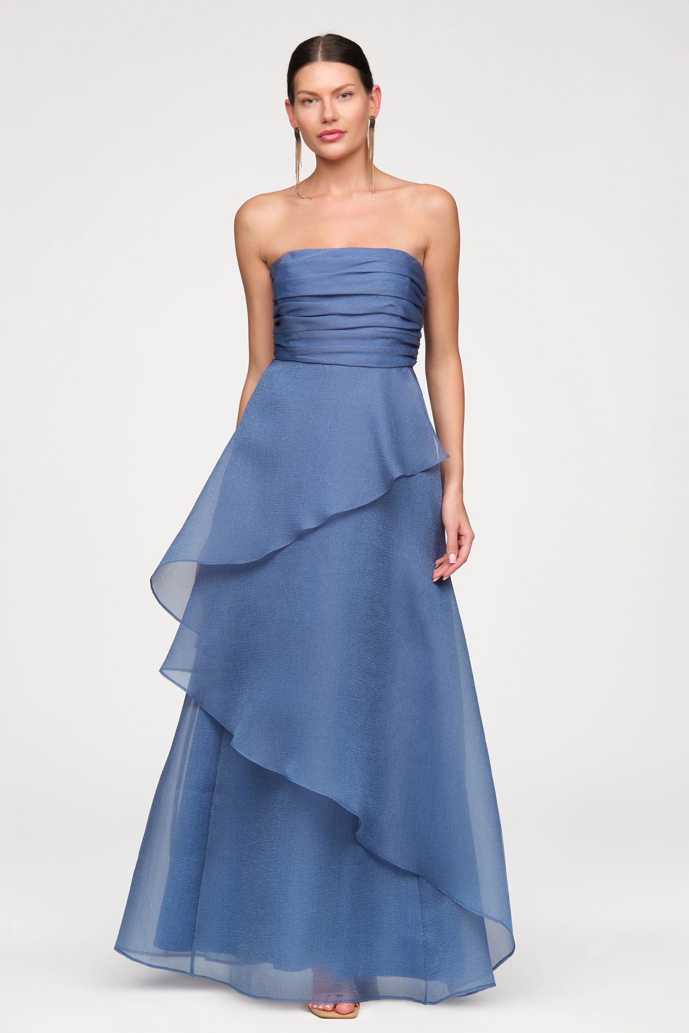 Amicia Strapless Organza Gown