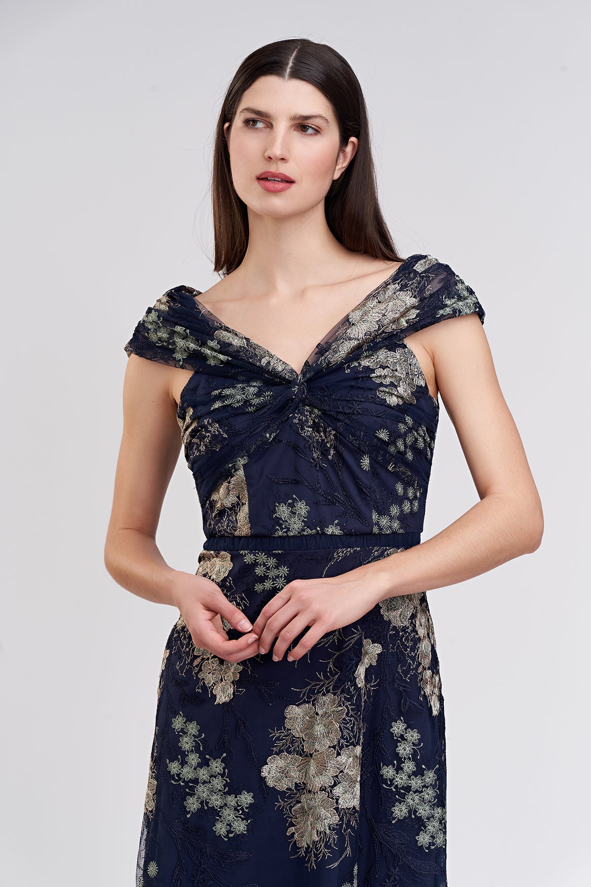 Camilla Twist A-Line Gown JS Collections Camilla Twist A-Line Gown JS Collections