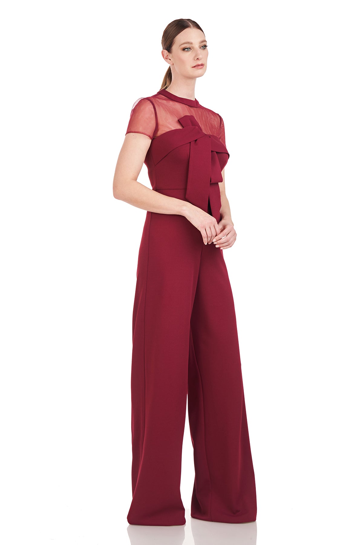 Crepe Oversize Bow Jumpsuit – JS Collections - Main Image
