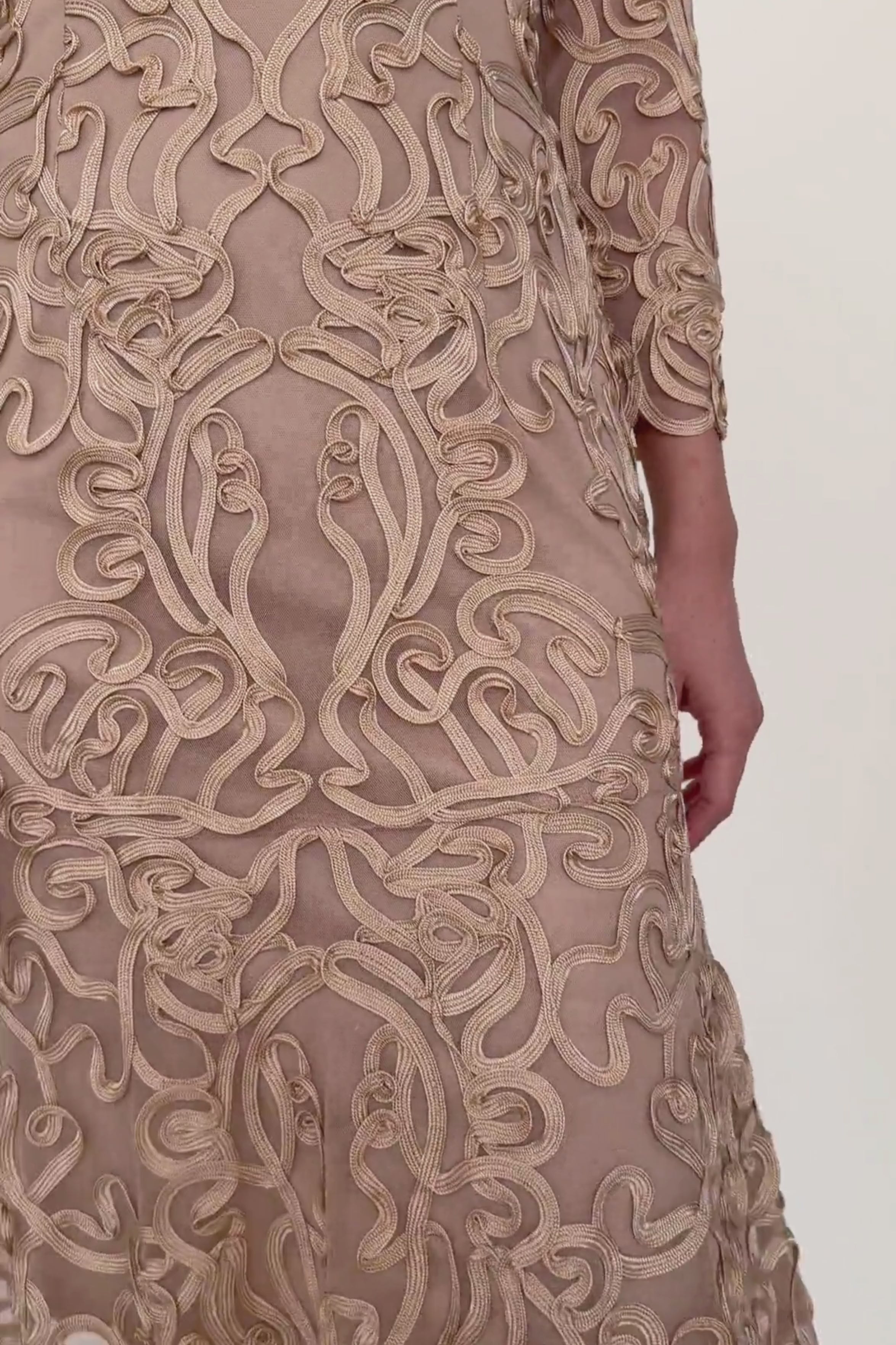 js collections soutache mesh dress Violette Soutache Dress