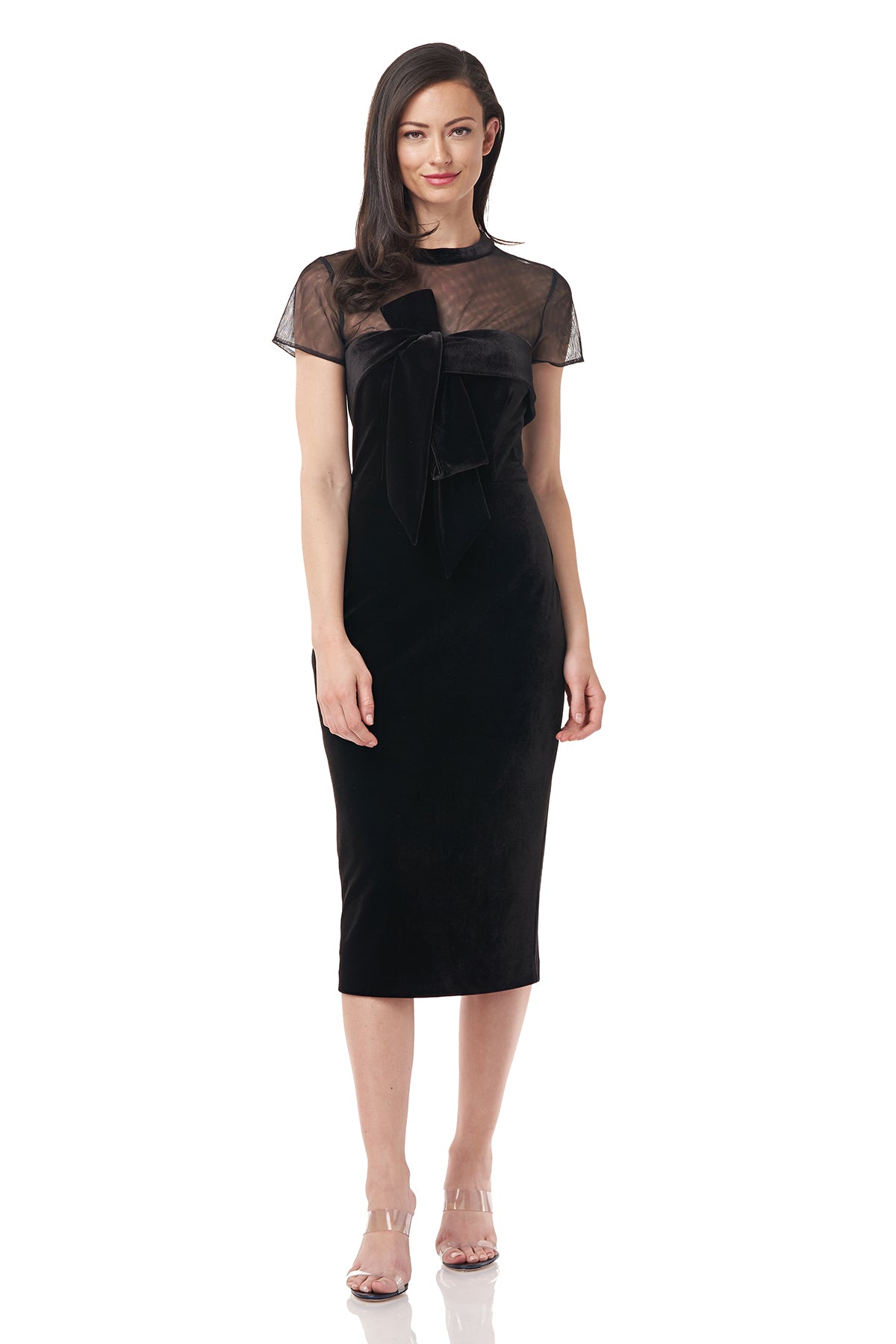 js collections black cocktail dress JS Collection Womens Black Cocktail Dress Size 8 Strapless Mini Feathers Beaded
