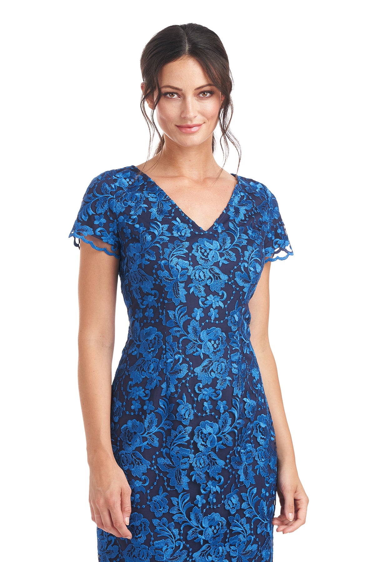 aline cocktail dresses Sleek V-Neck Short Dress with Lace-Up Back main image 1