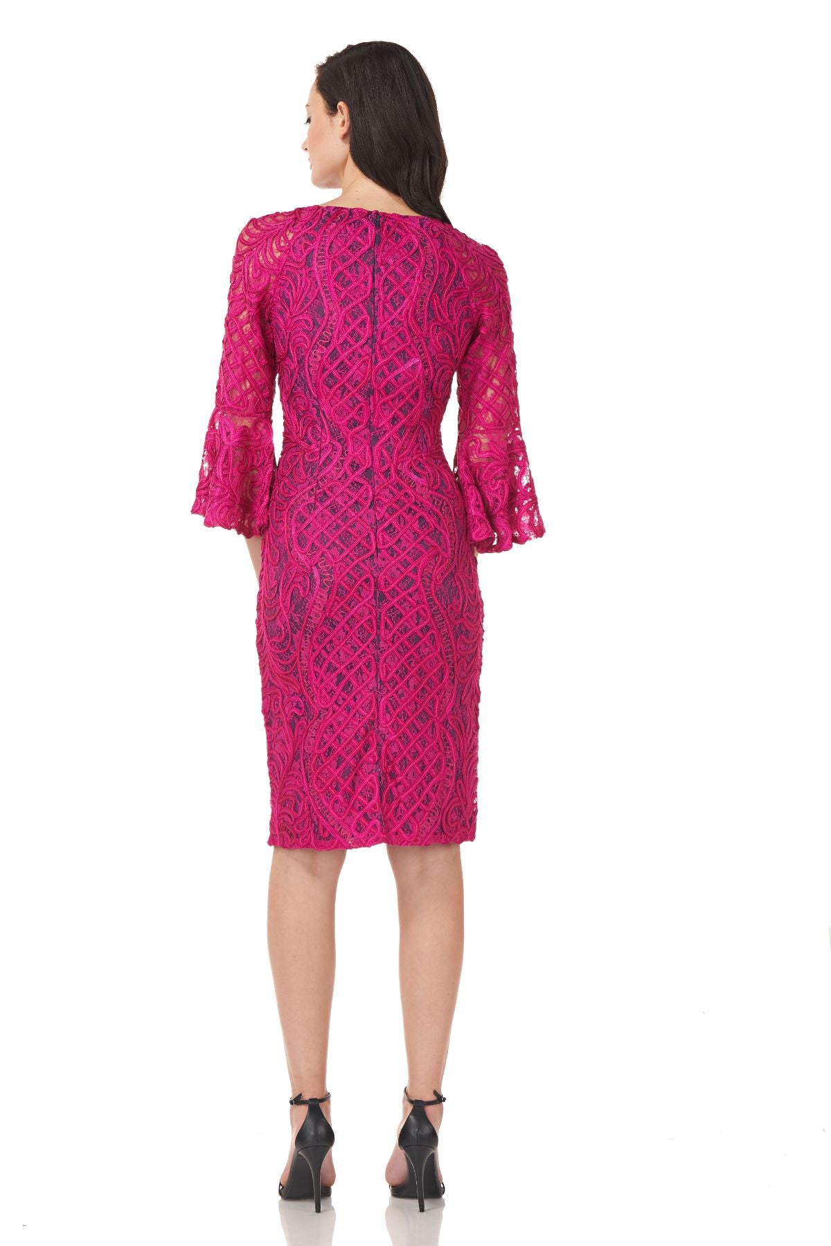 Js collections bell sleeve soutache sales cocktail dress