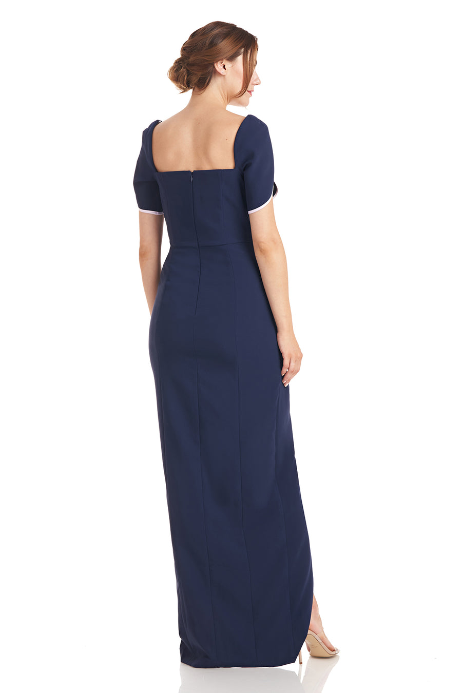 Delilah Scallop Neck Gown