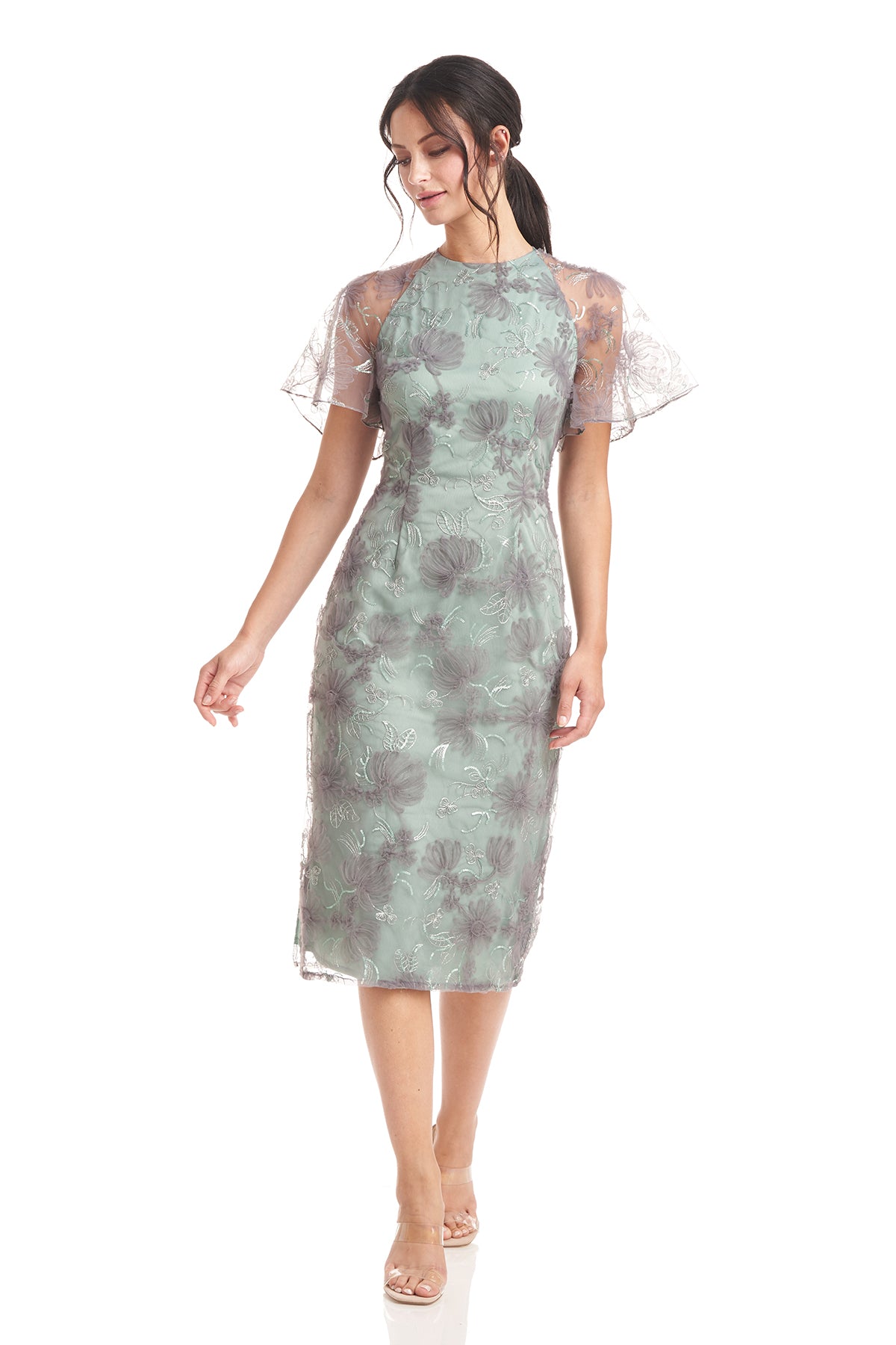 Remy Flutter Sleeve Midi Dress – JS Collections