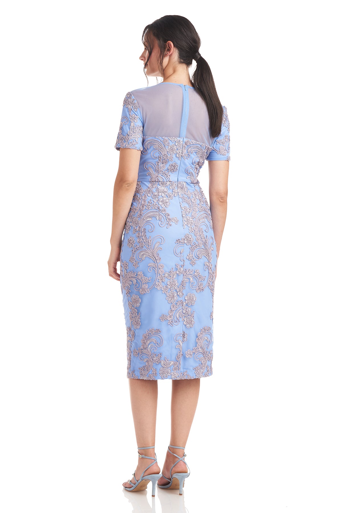 cheyenne midi dress midi dress and duster set Camel Two-Piece Midi Dress and Duster Jacket   Nina Cheyenne