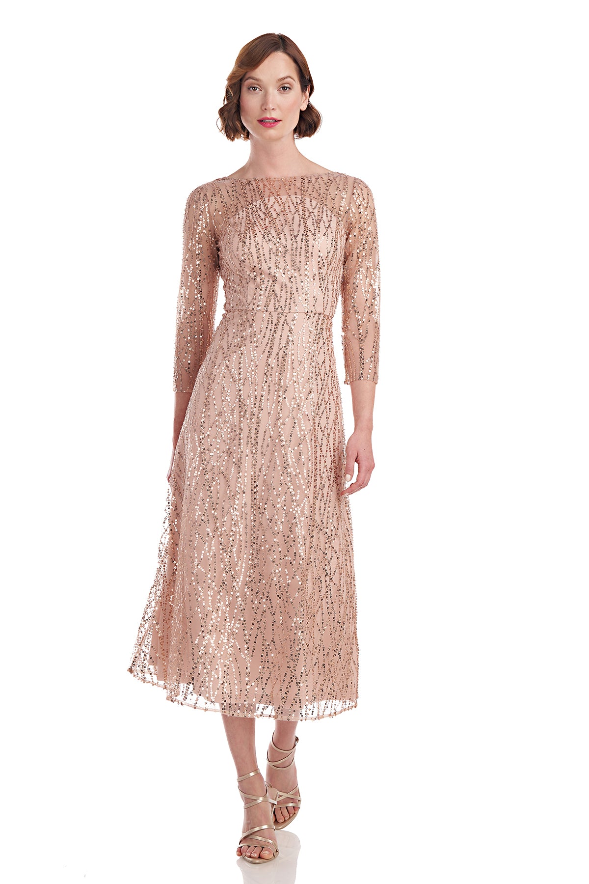 Finley A-Line Tea Length Dress JS Collections Finley A-Line Tea Length Dress JS Collections