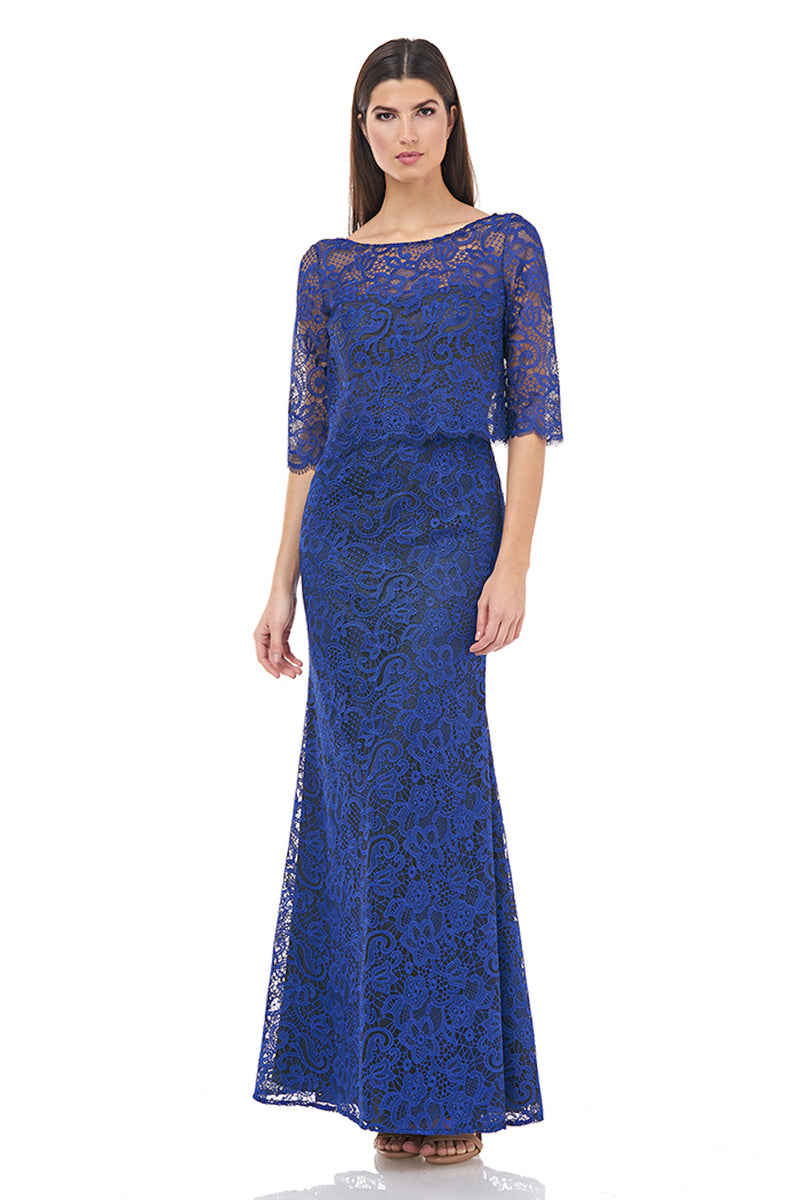 Js collections lace outlet mermaid gown