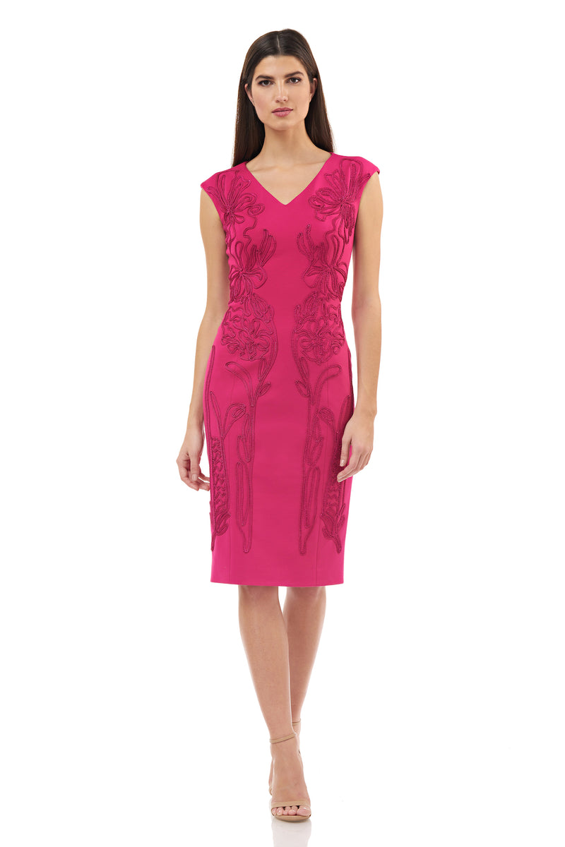 Soutache lace midi dress js fashion s