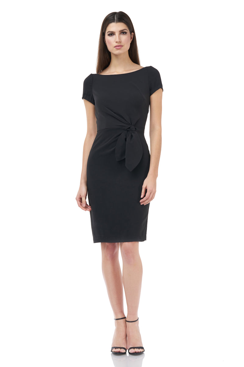 Js collections stretch store crepe midi dress