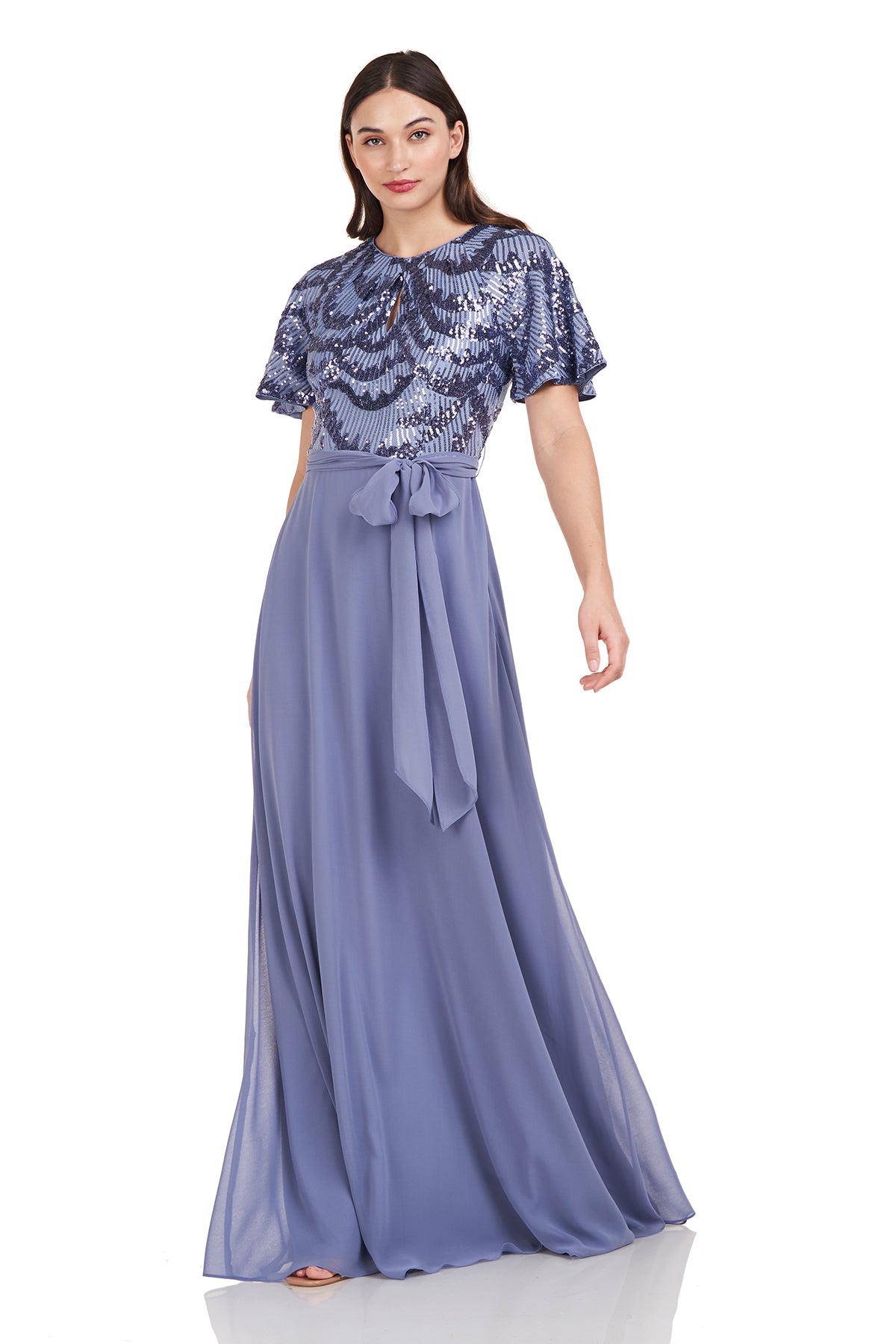 Petra Flutter Sleeve Gown