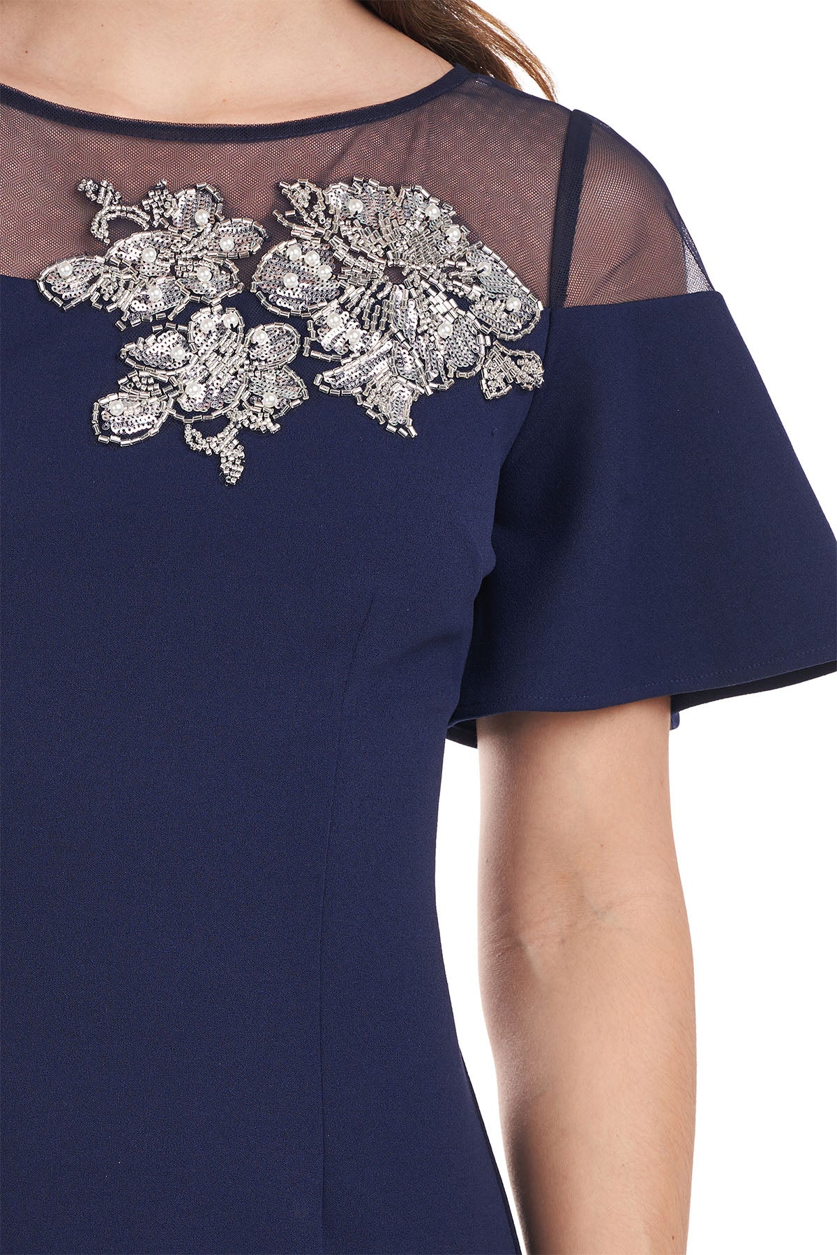 Fleur Beaded Column Gown