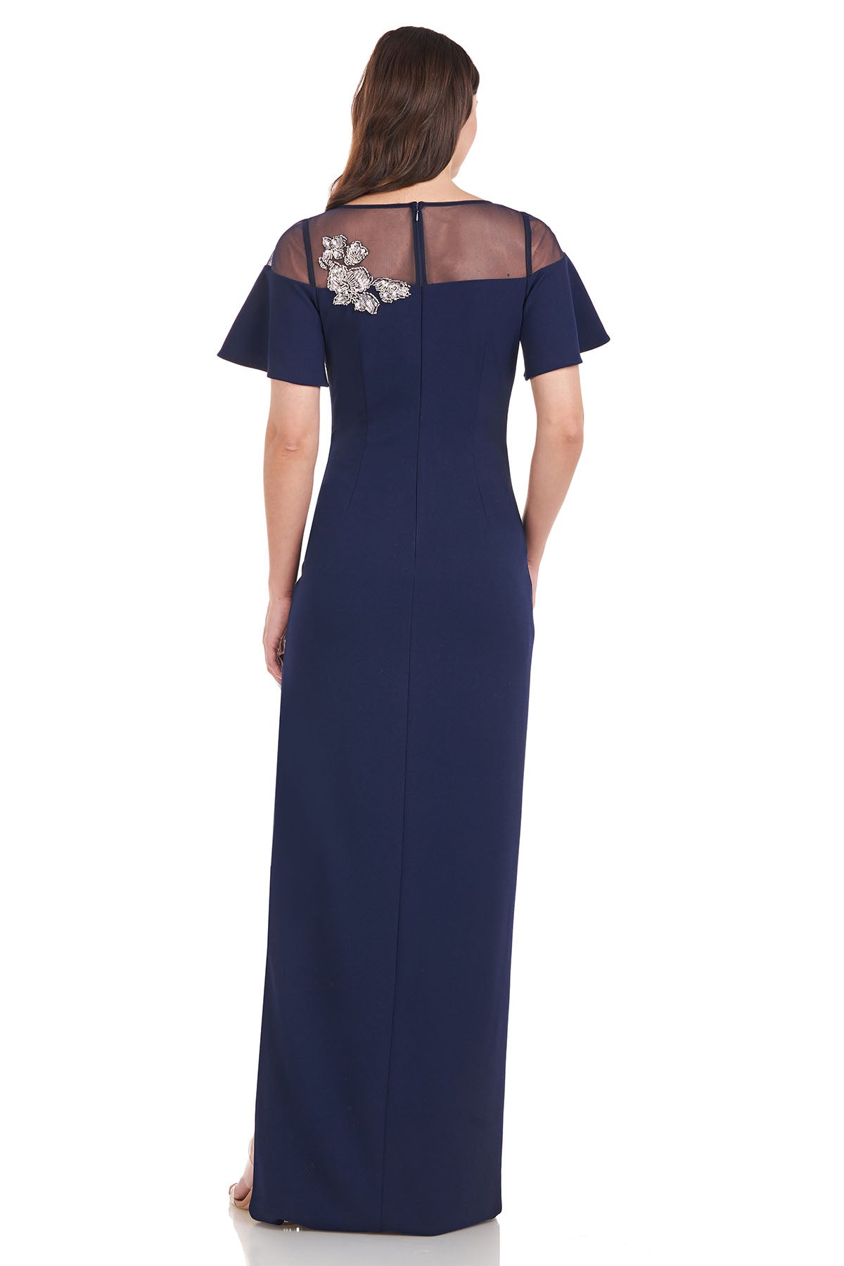 Fleur Beaded Column Gown