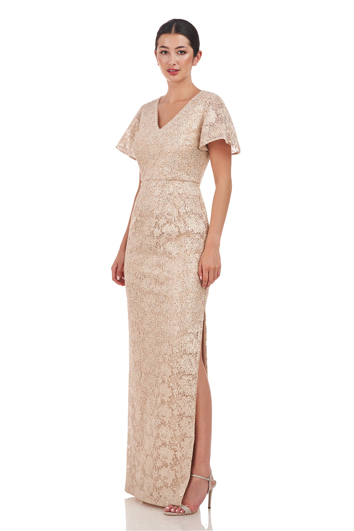Paloma V-Neck Column Gown