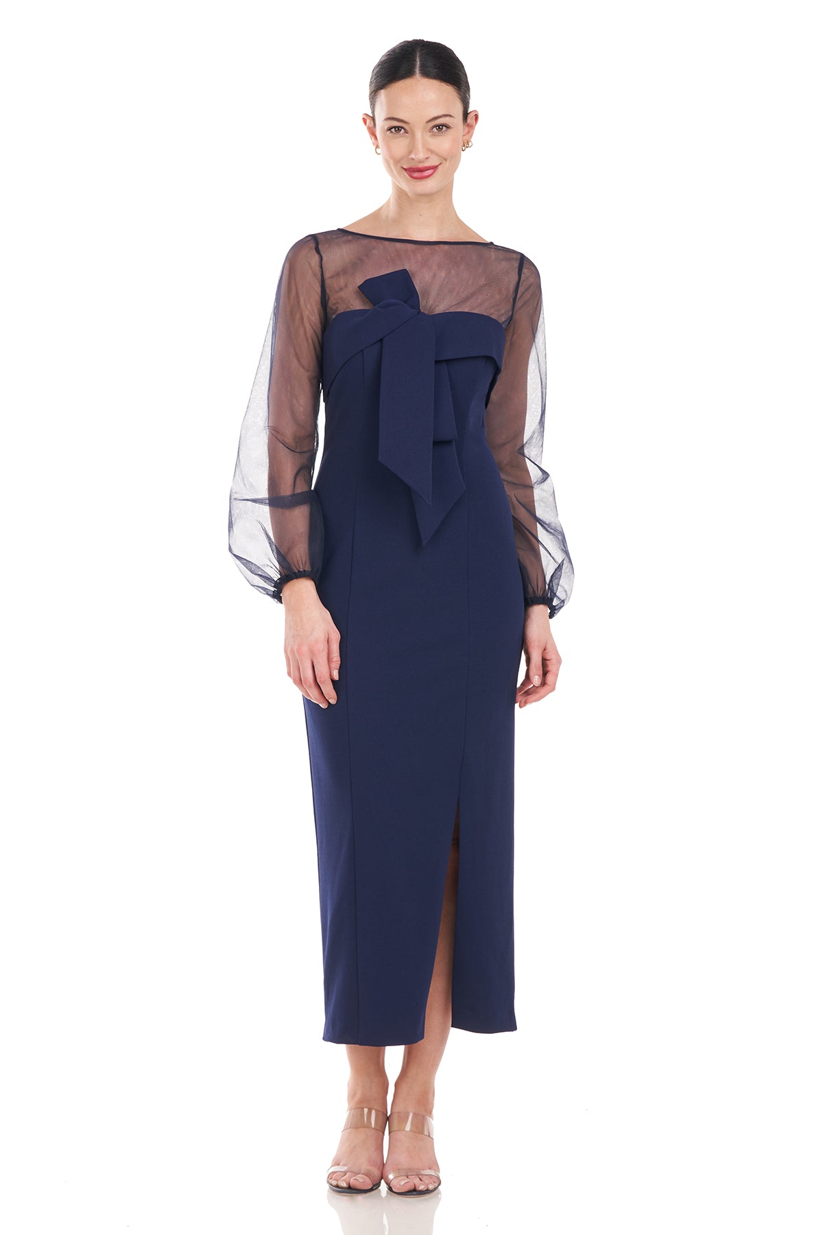 Maia Bow Tea Length Dress