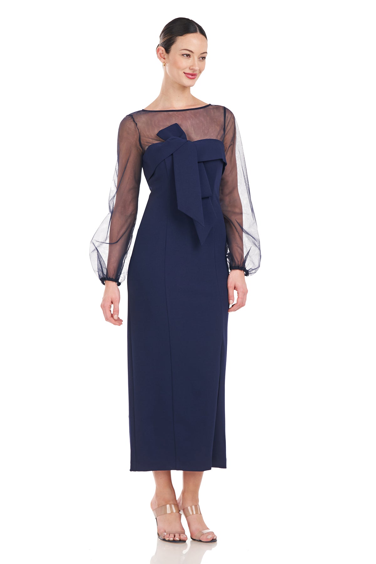 Maia Bow Tea Length Dress