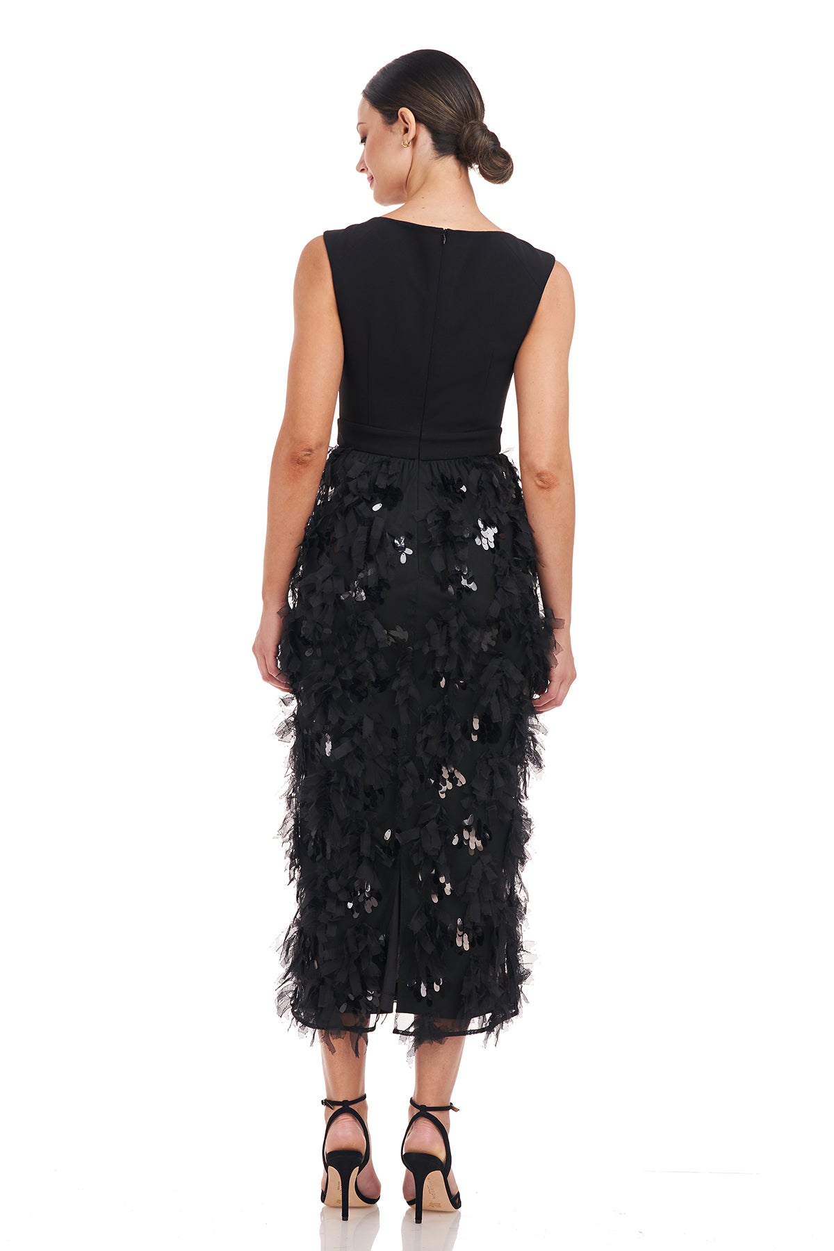 Brandi Ruffle Tea Length Dress