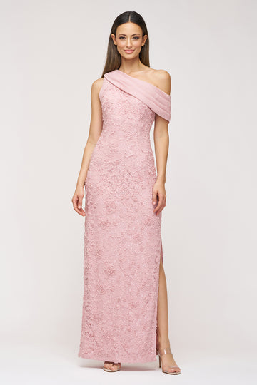 Elodie Neck Drape Gown