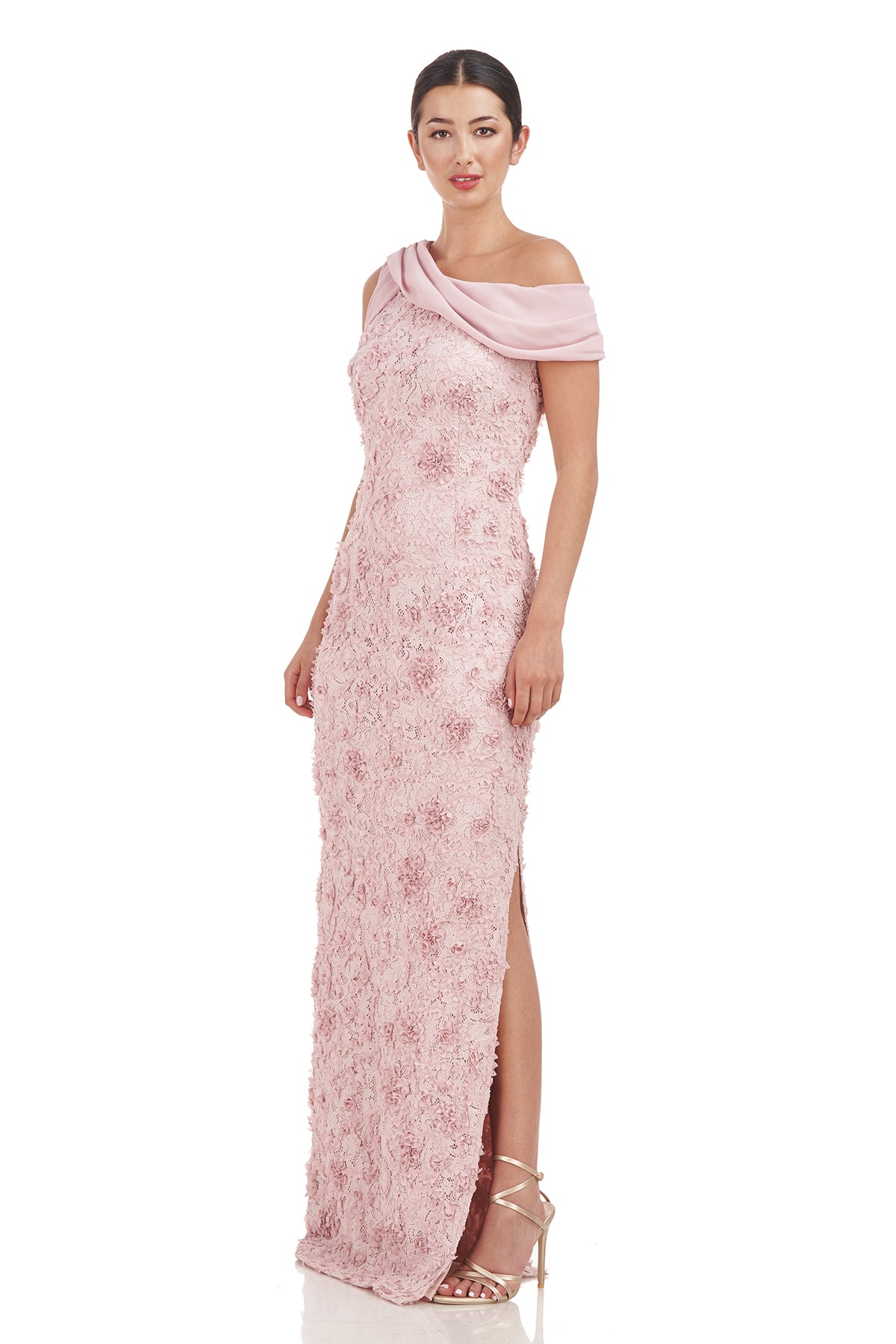 Petite Elodie Pink Animal High Neck Dress main image 0
