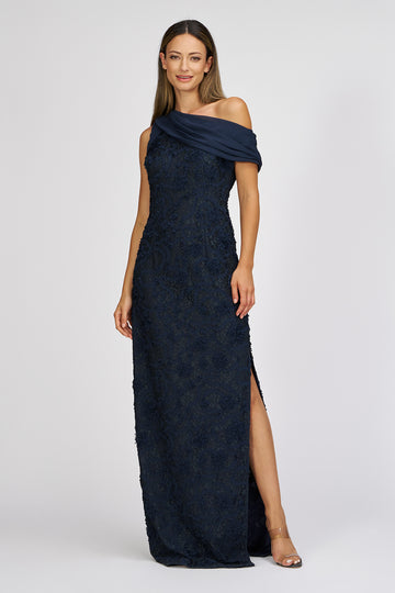 Elodie Neck Drape Gown