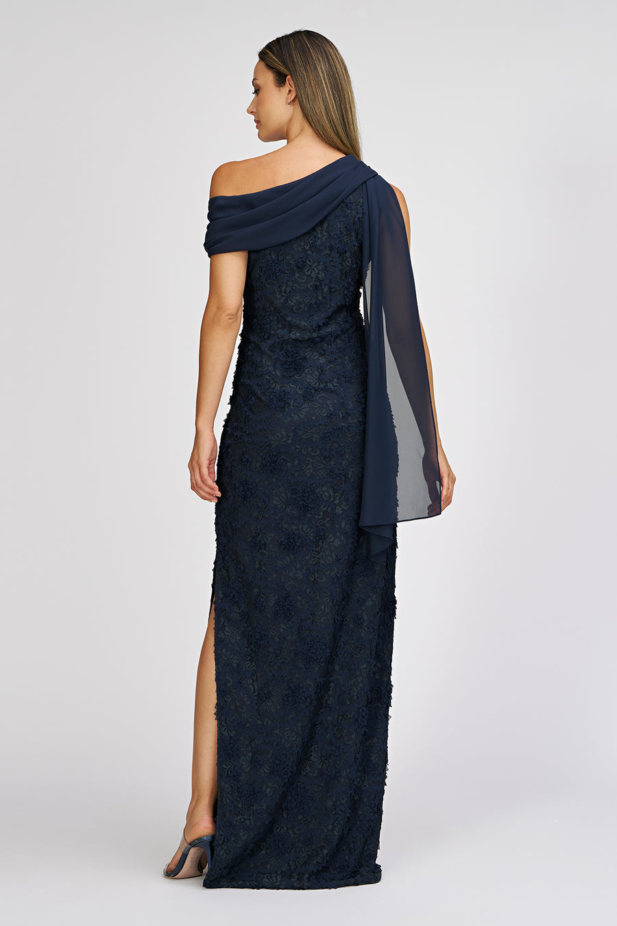 Elodie Neck Drape Gown