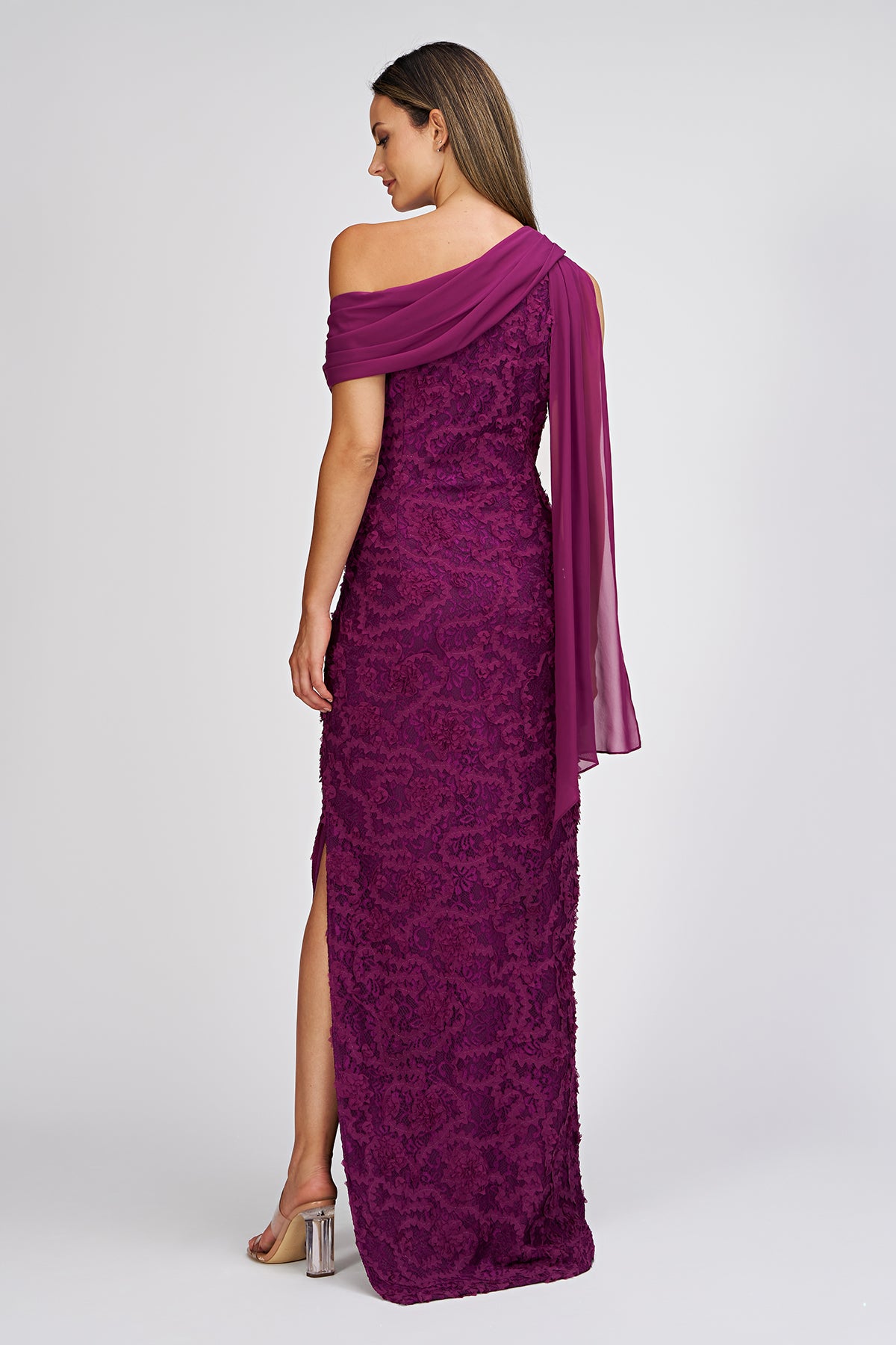 Elodie Neck Drape Gown