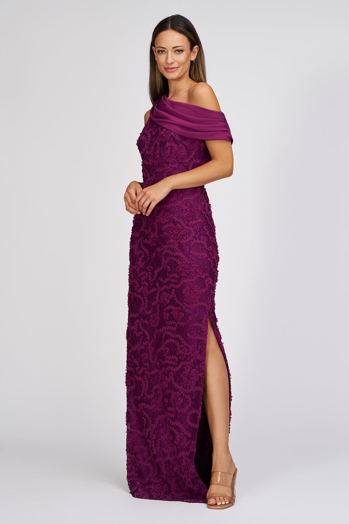 Elodie Neck Drape Gown