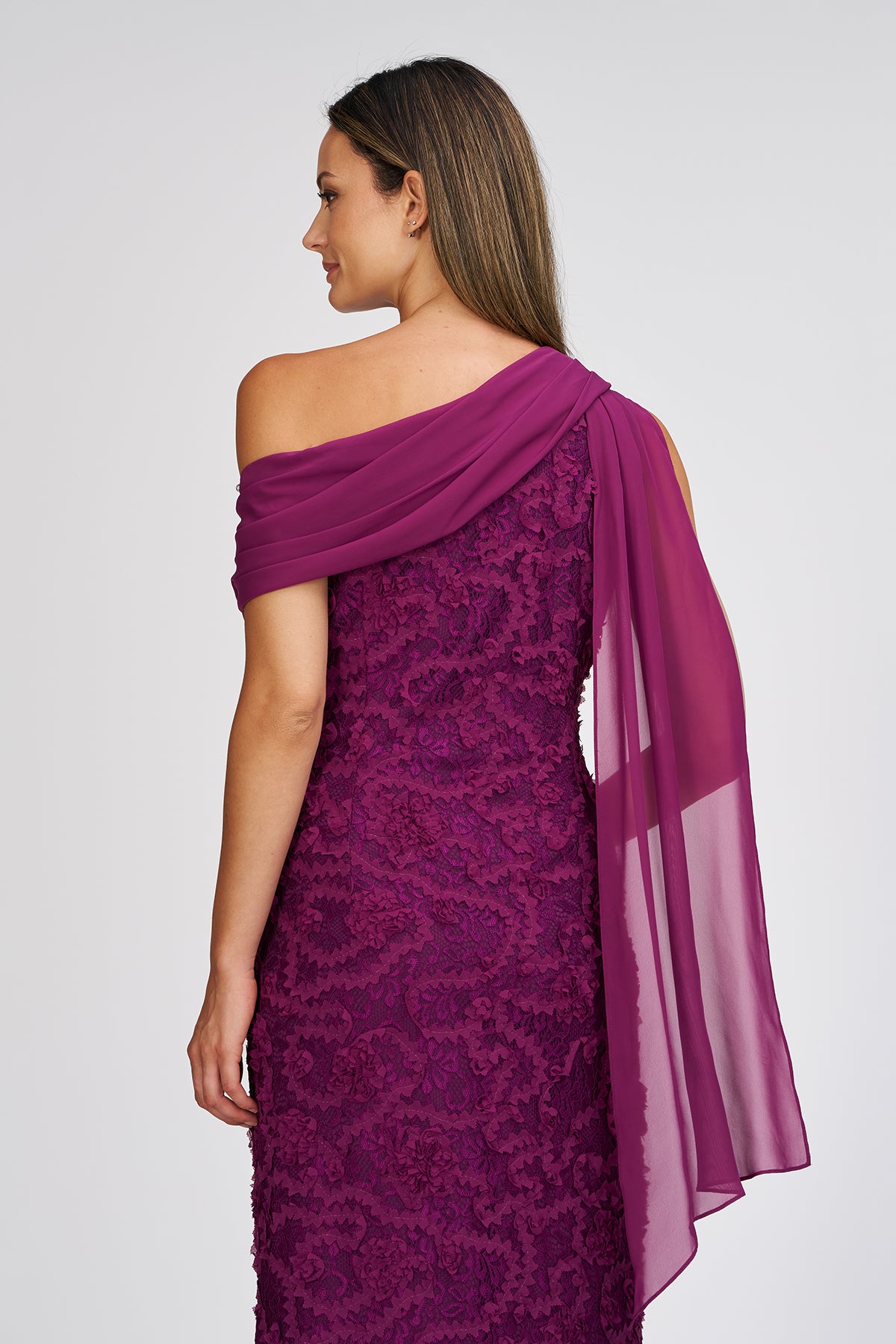 Elodie Neck Drape Gown