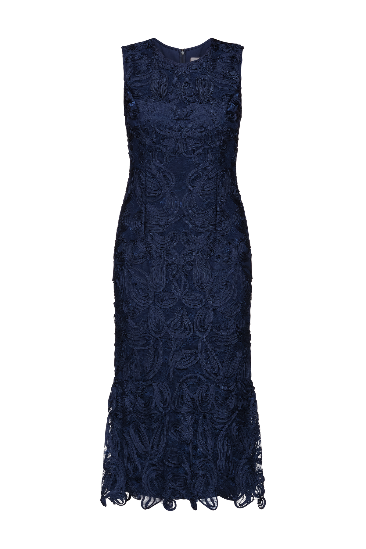 Meli Soutache Tea Length Dress