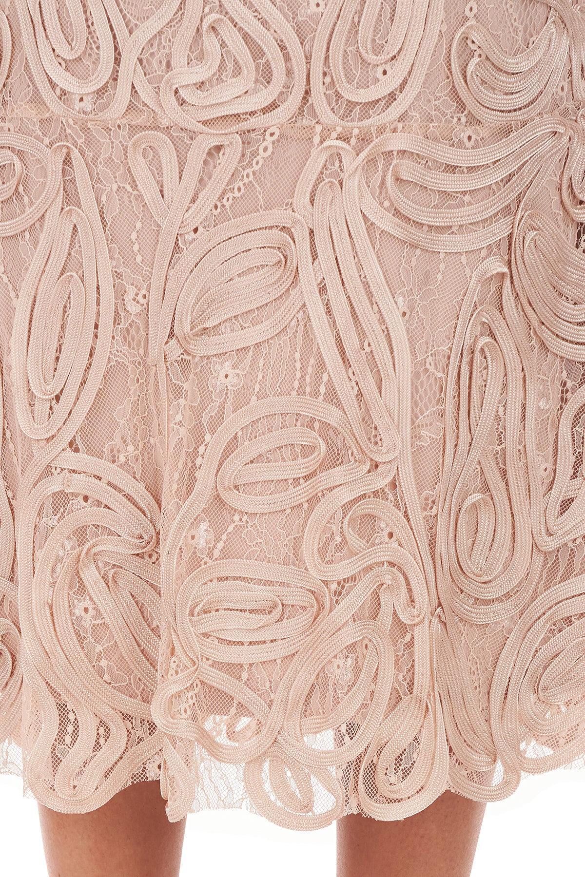 Meli Soutache Tea Length Dress