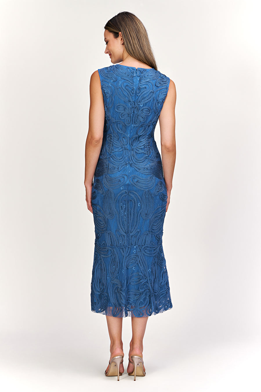 Meli Soutache Tea Length Dress