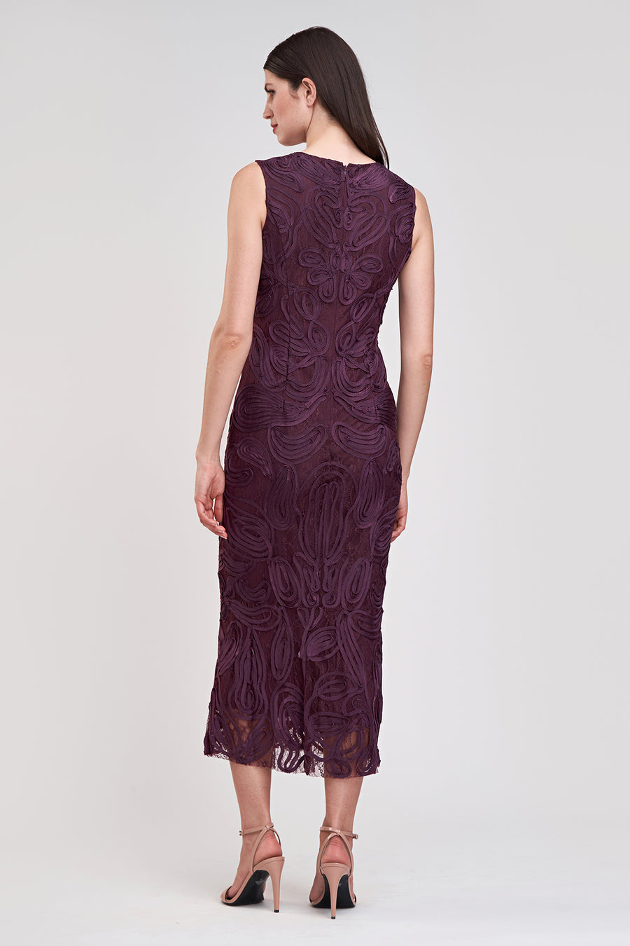 Meli Soutache Tea Length Dress