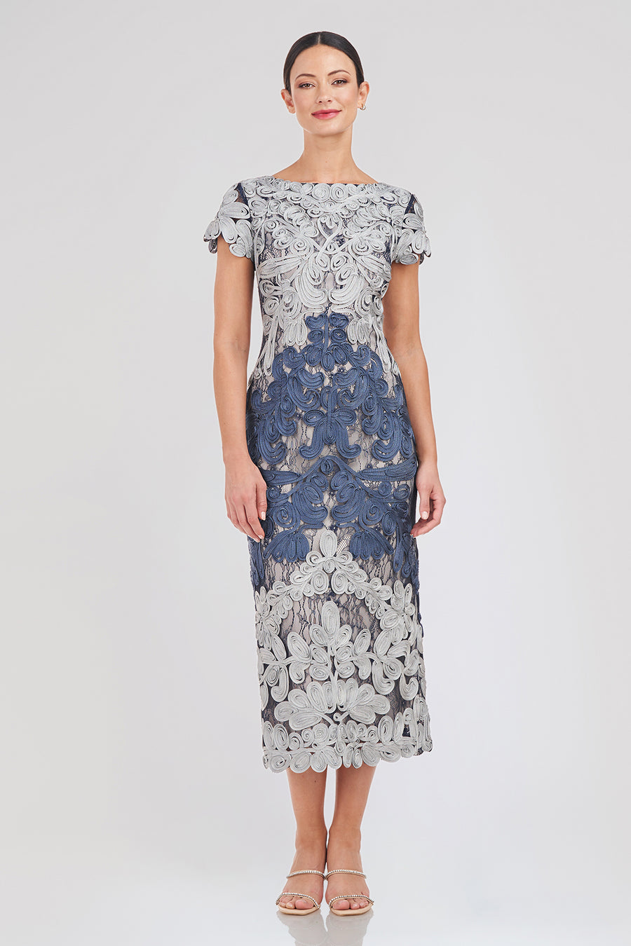 Jackie Soutache Midi Dress JS Collections