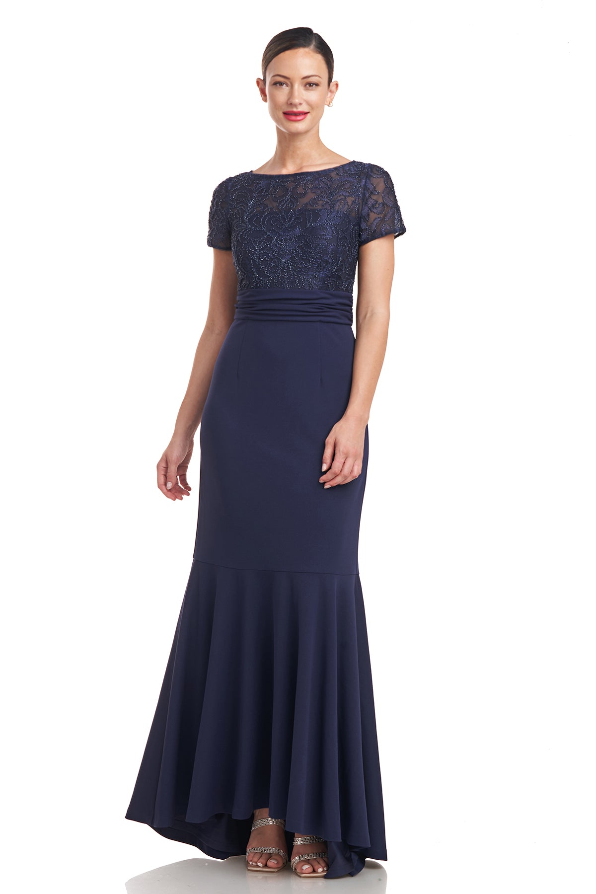 Celia Mixed Media Mermaid Gown