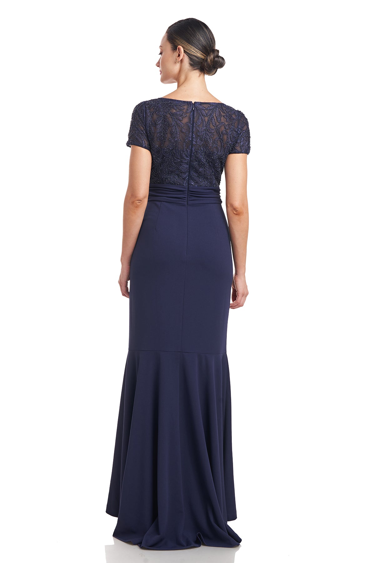 Celia Mixed Media Mermaid Gown