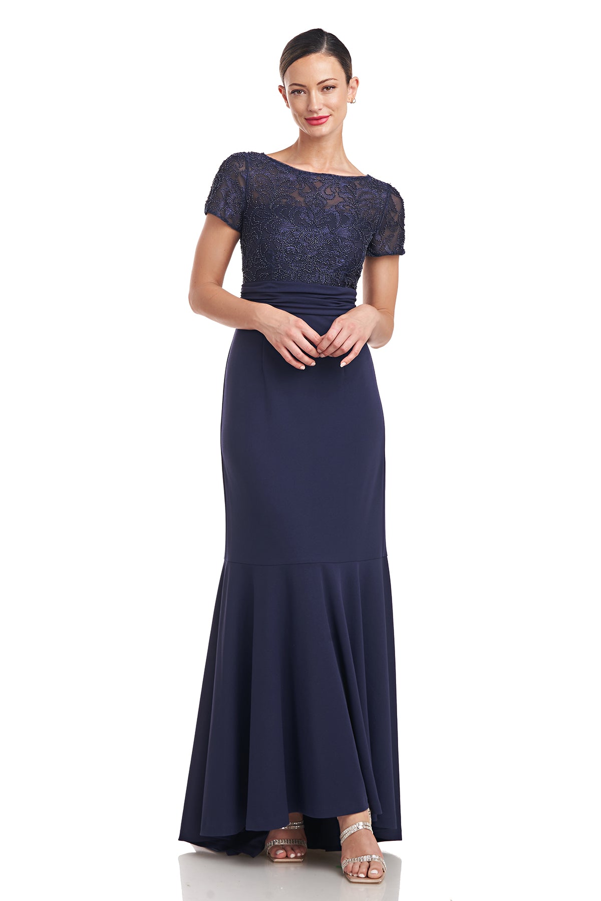 Celia Mixed Media Mermaid Gown