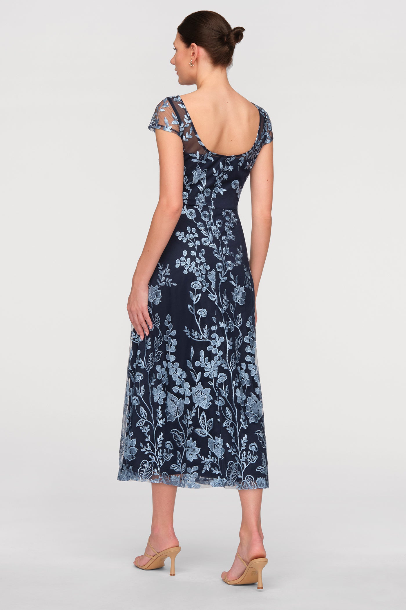 navy blue tea length dress Meredith Tea Length Dress