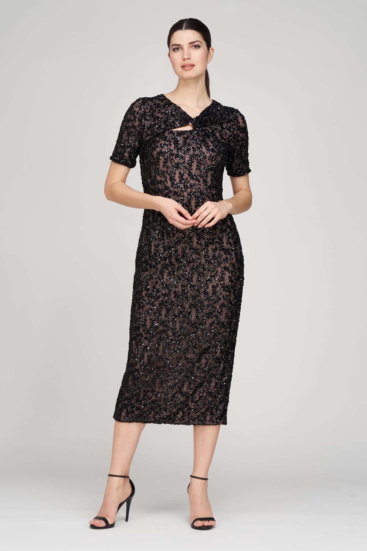 Farrah Tea Length Dress JS Collections Farrah Tea Length Dress JS Collections