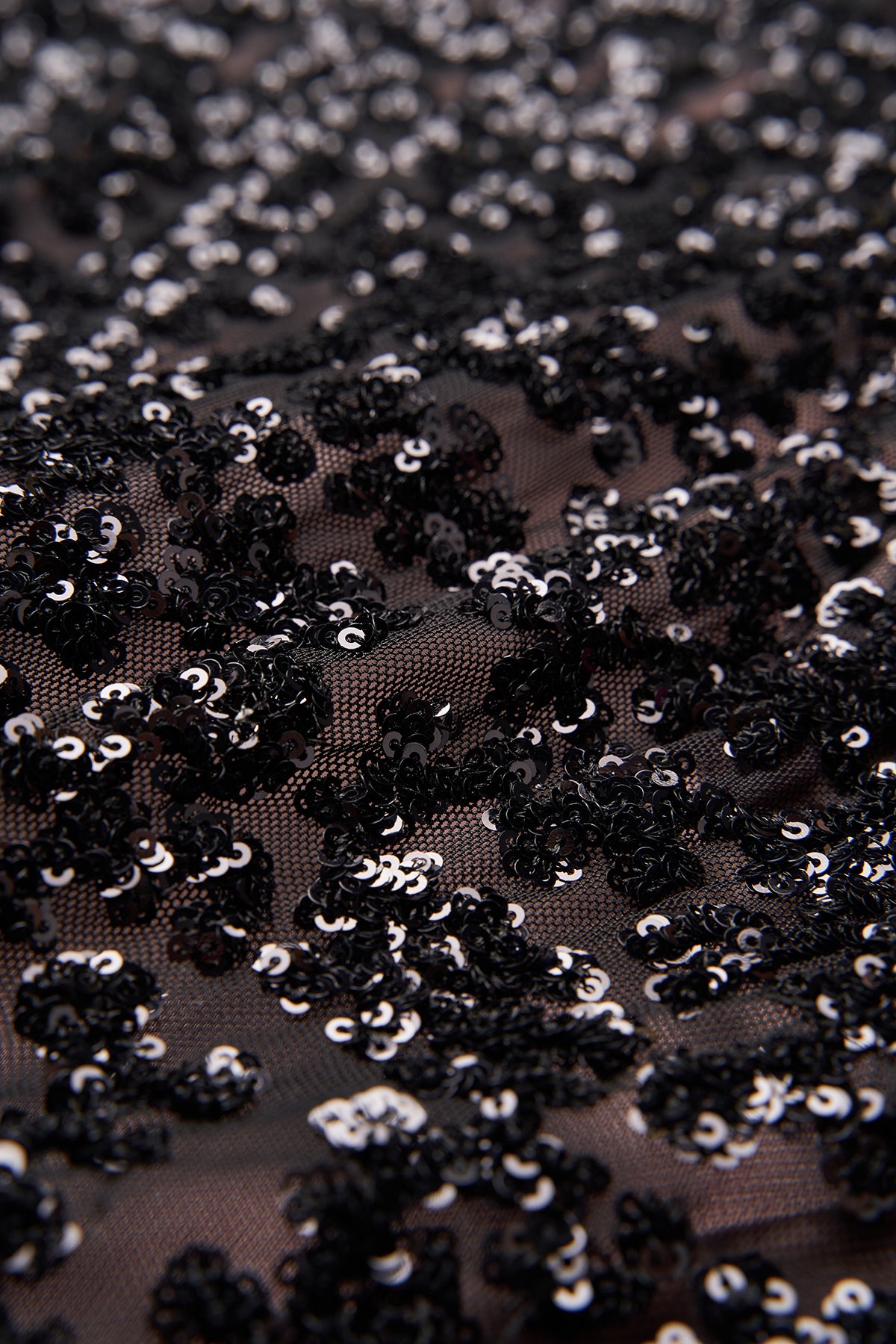 Eliana Mixed Fabric Gown