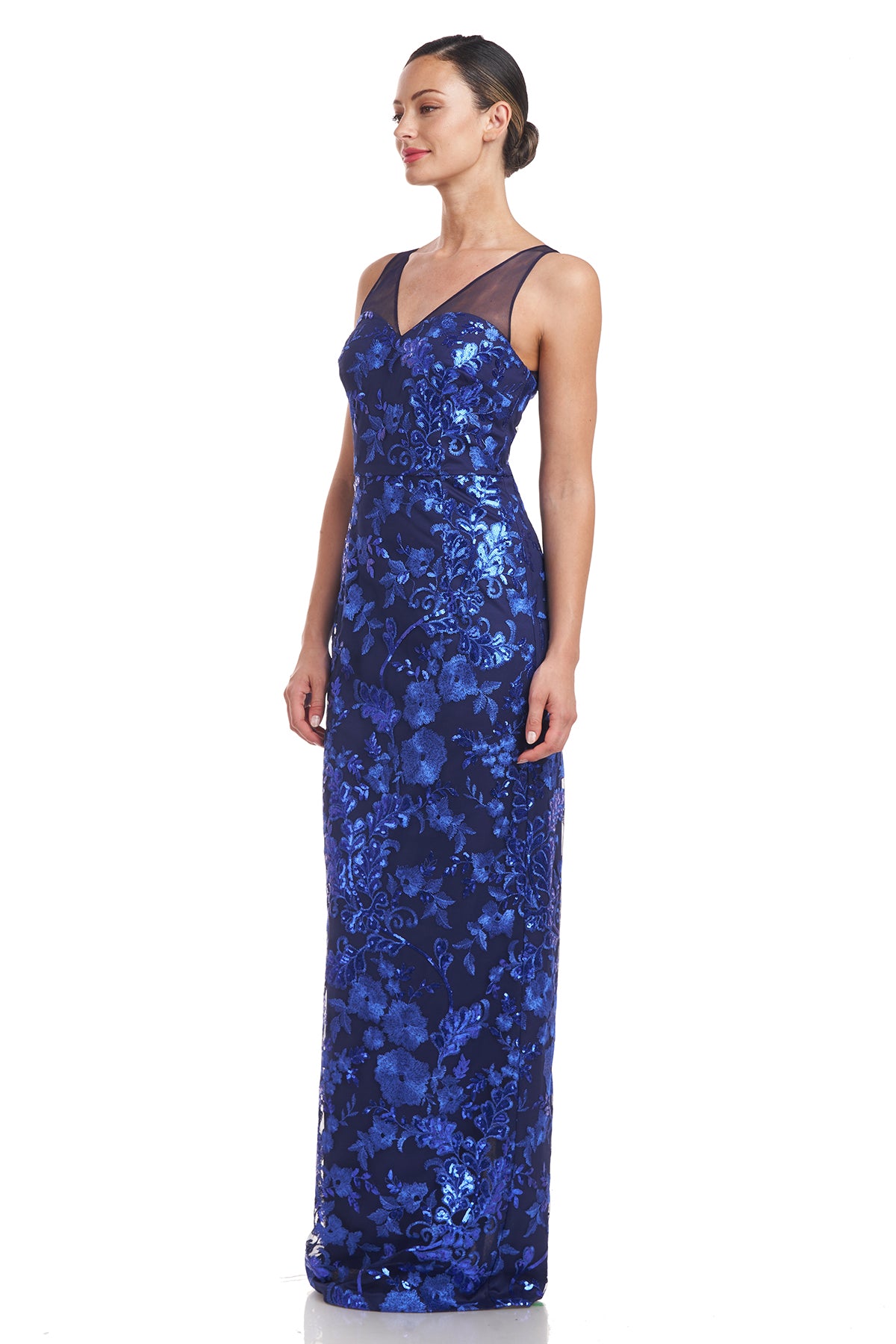 Baylor Sleeveless V-Neck Gown