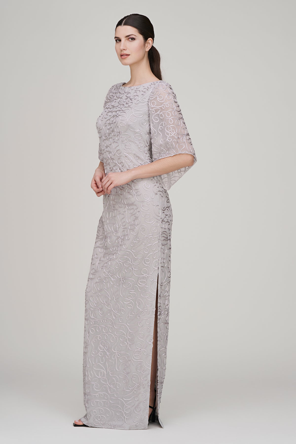 Camile Flutter Column Gown