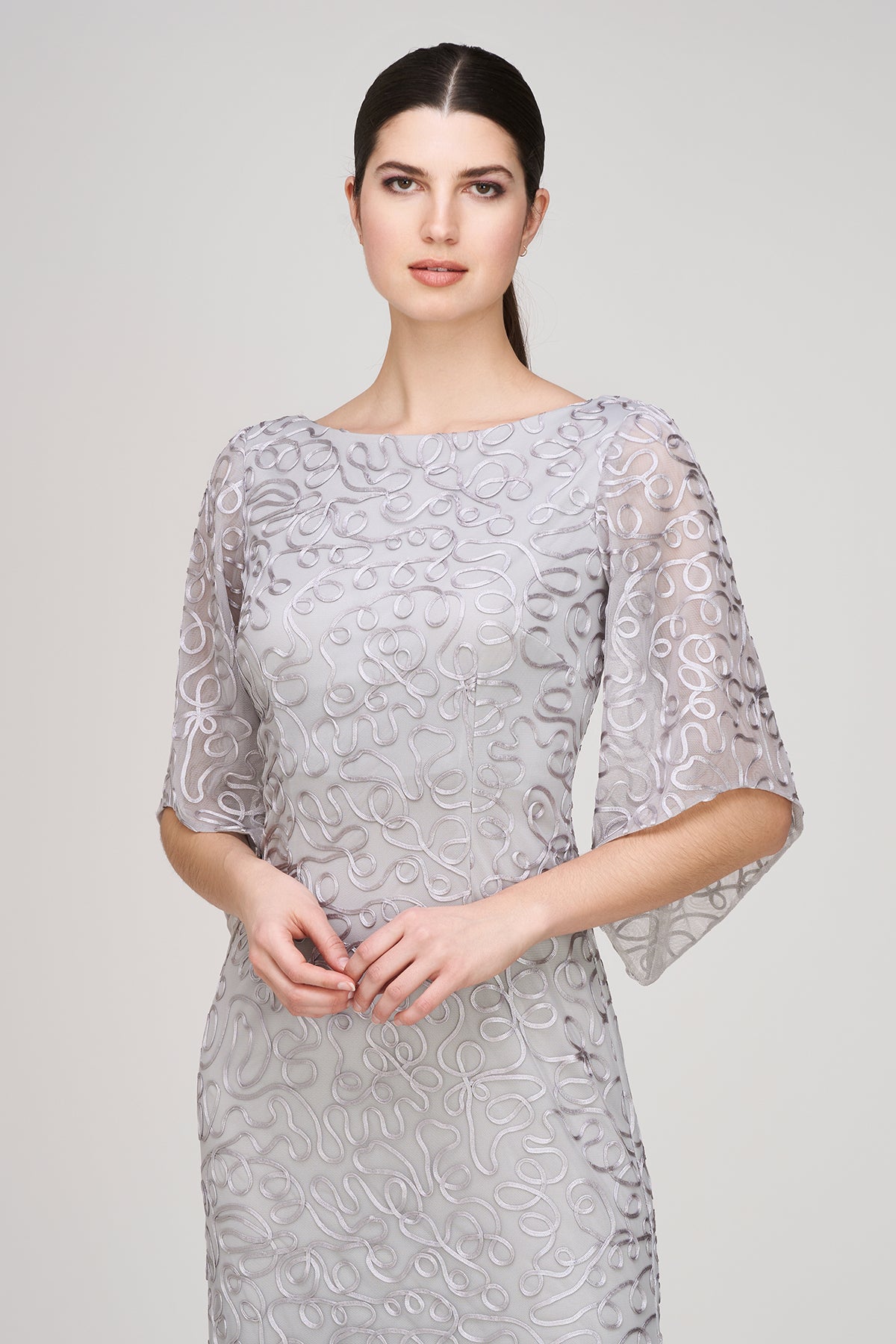 Camile Flutter Column Gown