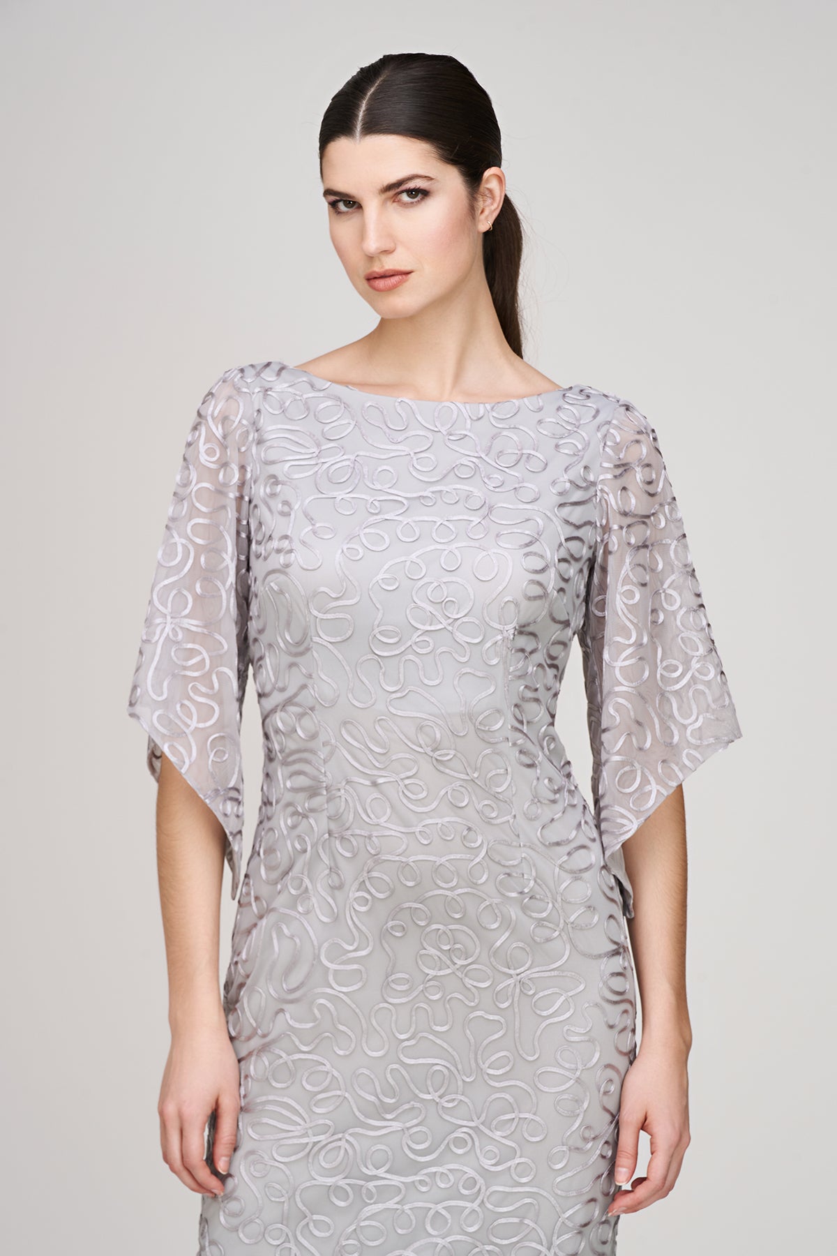 Camile Flutter Column Gown