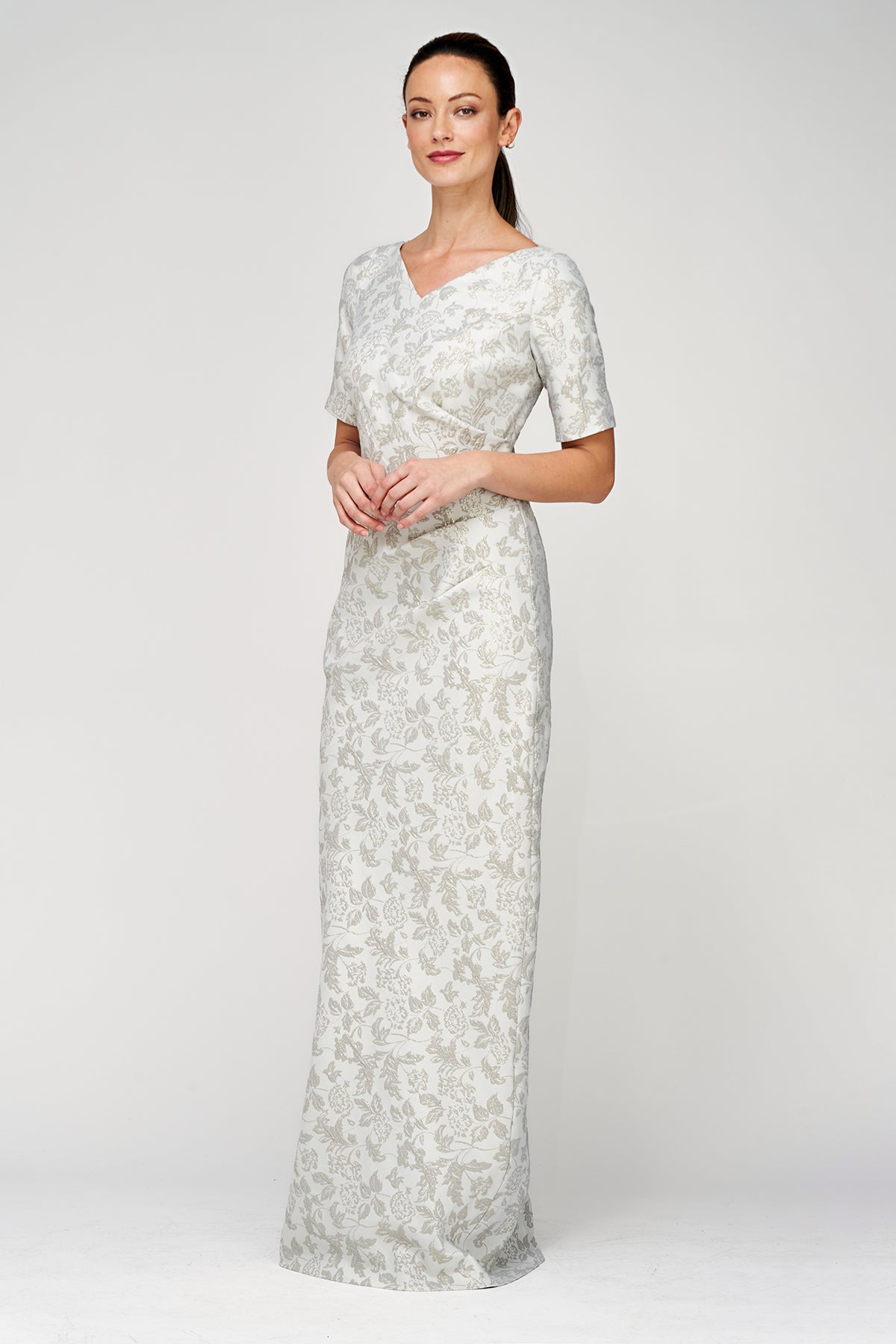 Valerie Stretch Jacquard Gown