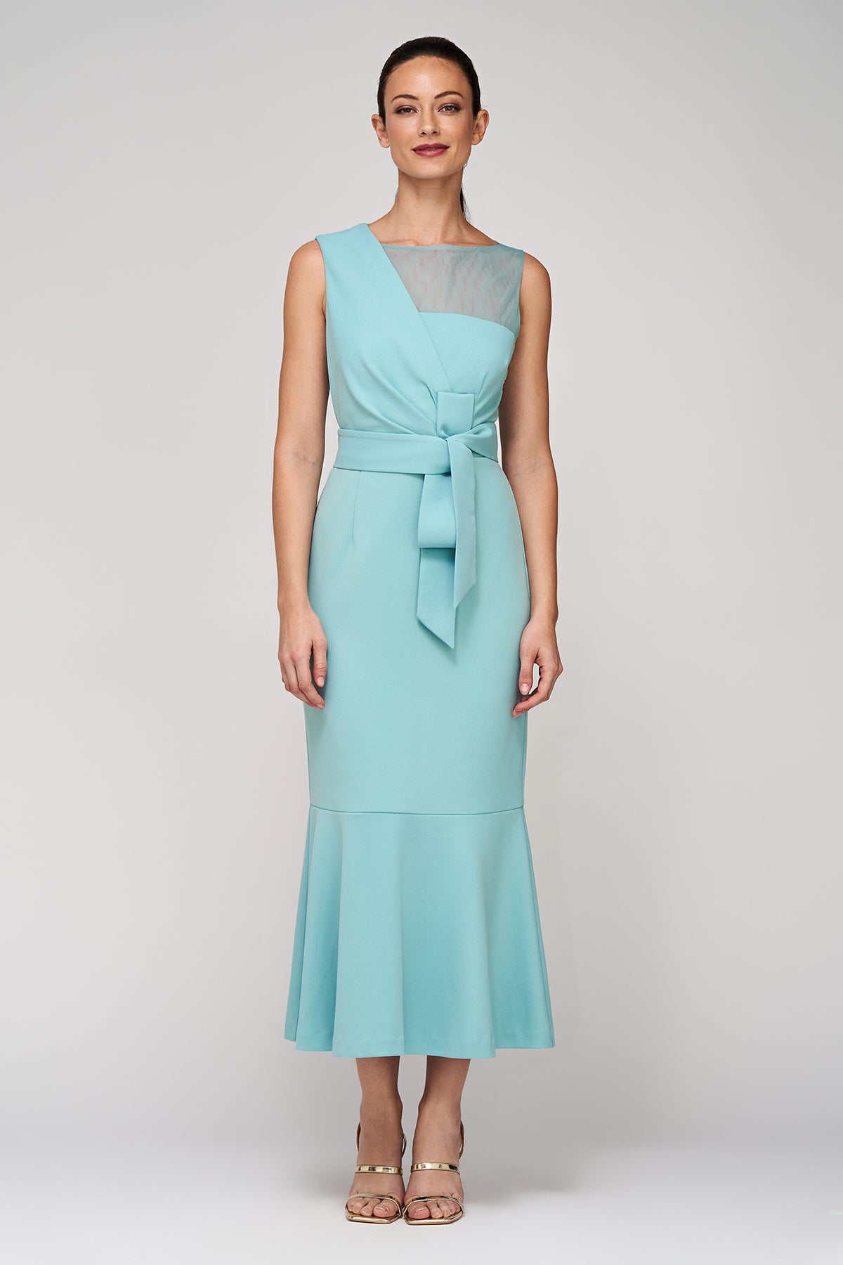 Joanna Bow Tea Length Dress